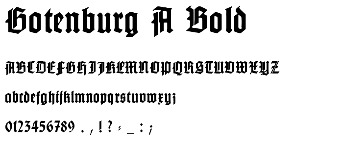 Gotenburg A Bold font